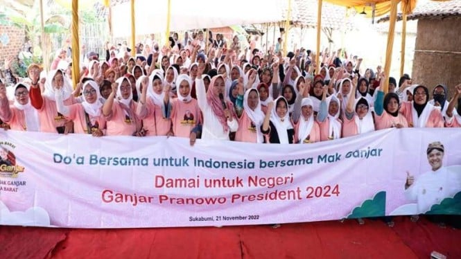 Emak-emak di Sukabumi dukung Ganjar Pranowo jadi presiden 2024