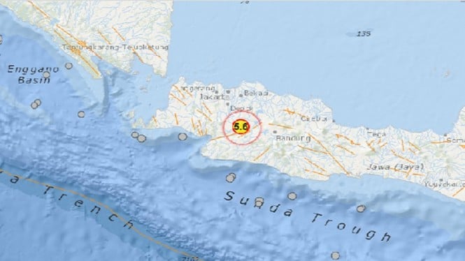 Gempa 5,6 Magnitudo mengguncang Cianjur-Bogor hingga Jakarta