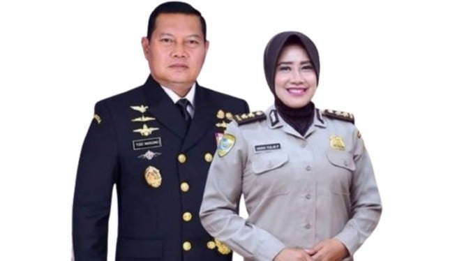 KSAL, Laksamana TNI Yudo Margono dan Istri, AKBP Veronica Yulis Prihayati