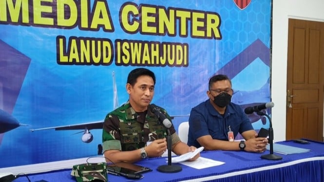 Kadispen TNI AU, Marsma TNI Indan Gilang Buldansyah di Lanud Iswahjudi