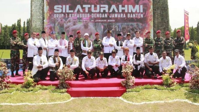 Ratusan jawara dan ahli debus Banten mendatangi markas Kopassus