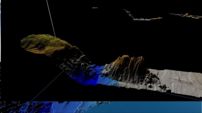 Gunung bawah laut yang baru ditemukan di dasar laut Pacitan, jawa Timur