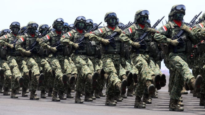 Parade Pasukan dan Alutsista di HUT TNI ke 69