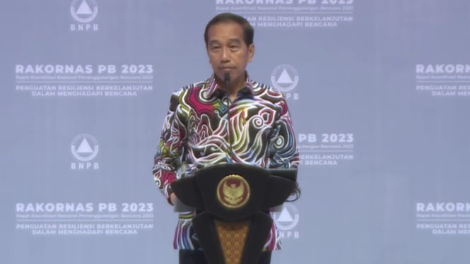 Presiden Jokowi membuka Rakornas Penanggulangan Bencana