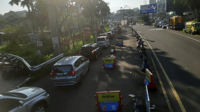 Kemacetan di Puncak Bogor, Senin 24/4/2023